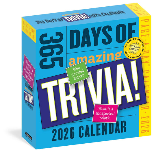 365 Days of Amazing Trivia Page-A-Day® Calendar 2026: The World's Bestselling Trivia Calendar