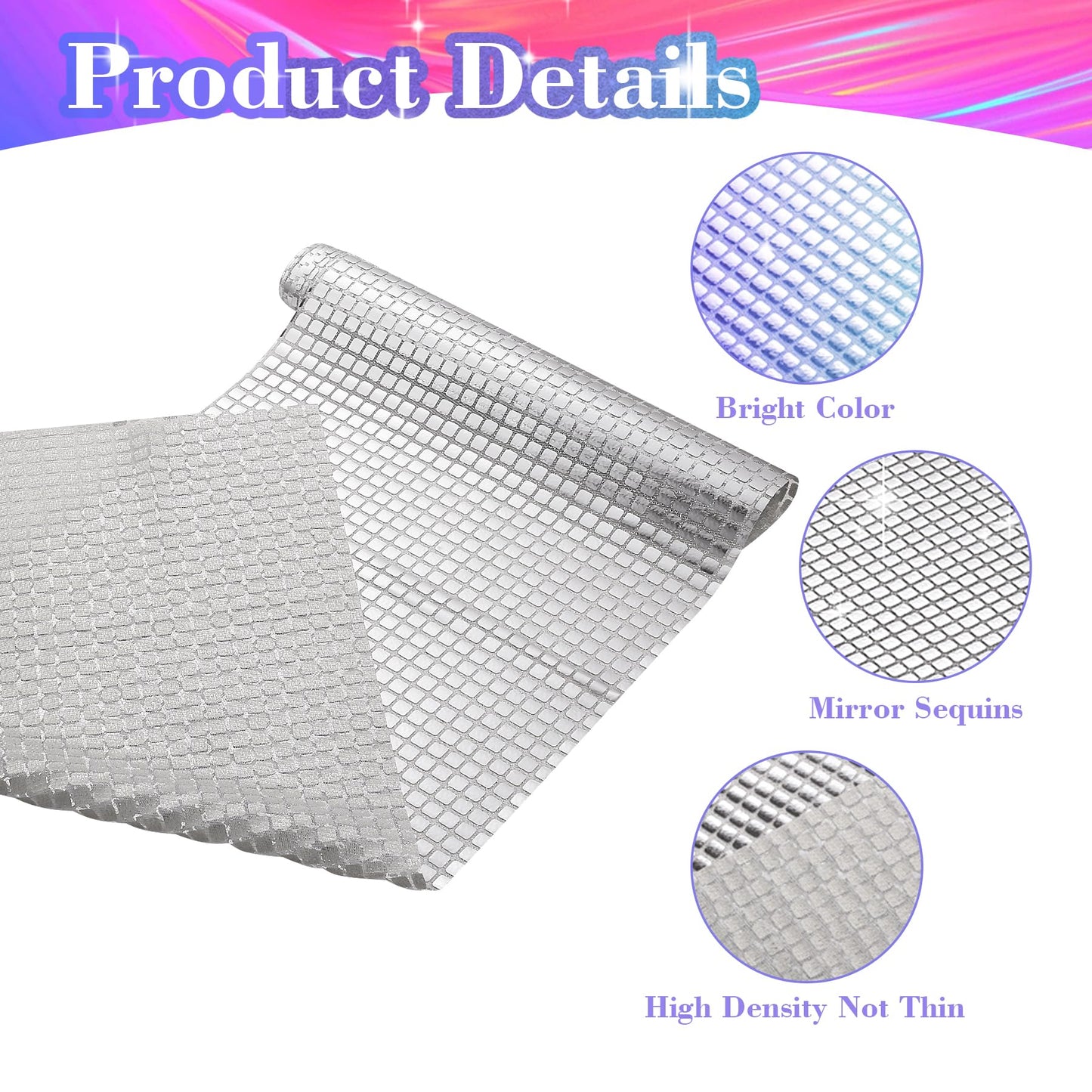 4 Packs Glitter Disco Party Table Runner 12 x 108 Inches Mirror Silver Foil Decor for 70s 80s Disco Party Decorations Birthday Home Table Decorations