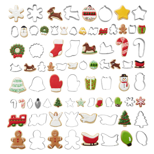 Wilton Christmas Cookie Metal Cookie Cutter Set with Tub, 40-Piece