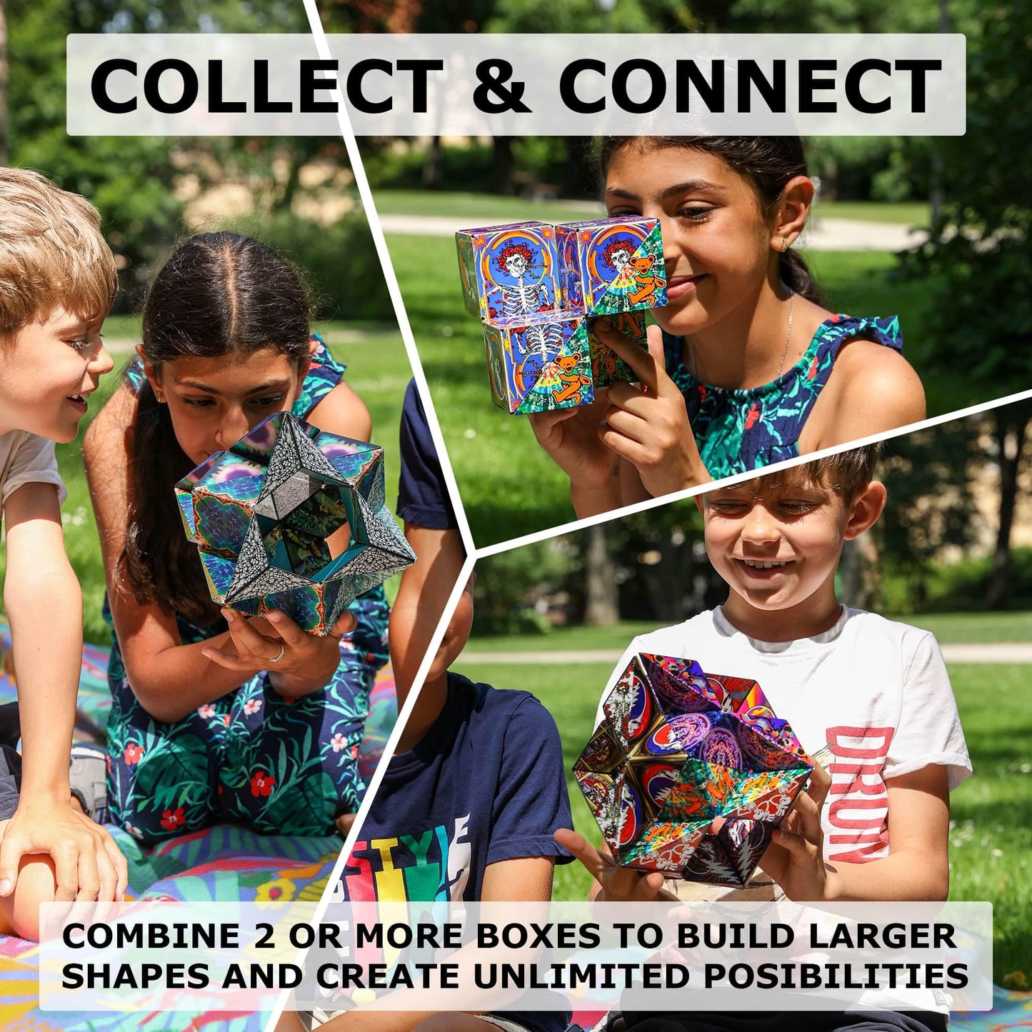 Shashibo Shape Shifting Box - STEM Magnetic Fidget Cube That Transforms Into Over 70 Shapes, Download Fun in Motion Toys Mobile App (Blue Planet)