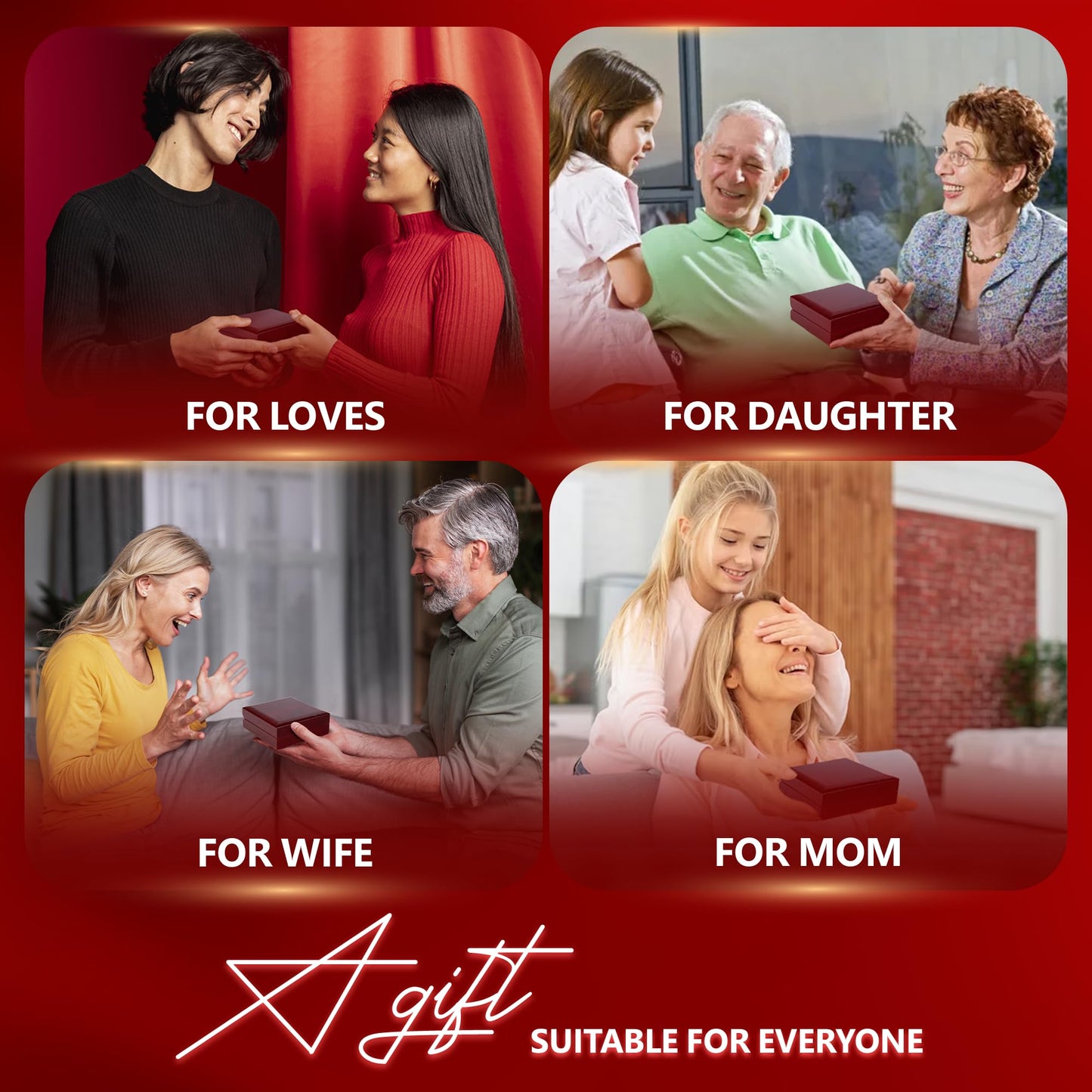 Soulmate Gift Necklace From Fiance, "You Are My Life, My Love, And My Best Friend" Necklace, Wife Gift, Christmas Birthday Gift For Girlfriend with Luxury Gift Box and Meaning Message Card (Heart Love with LED Box, You Are Special To Me)