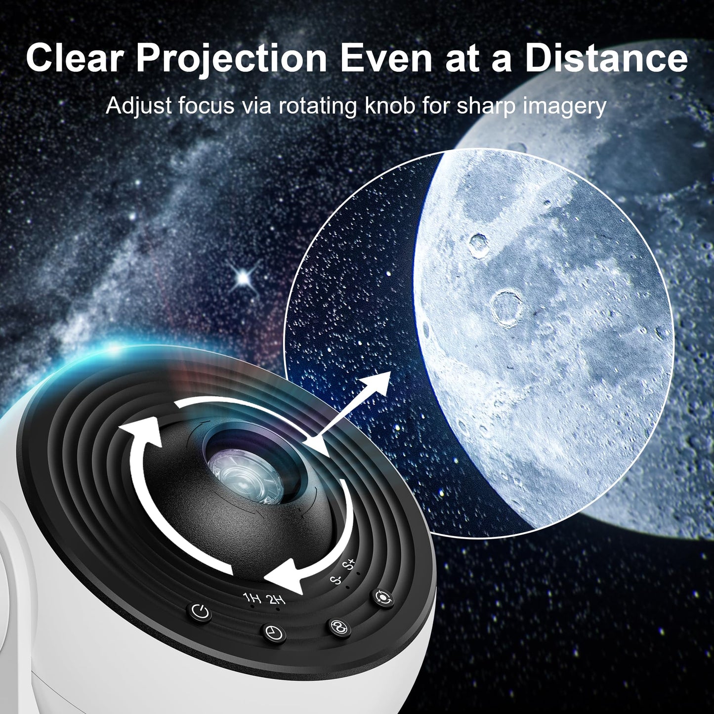 Planetarium Projector Pro for Bedroom, 13 in 1 Star Projector Galaxy Light, Ceiling Night Light Milky Way Mood Lighting with Timer, LED Space Galaxy Lamp Bedroom Room Decor for Adults Kids - White
