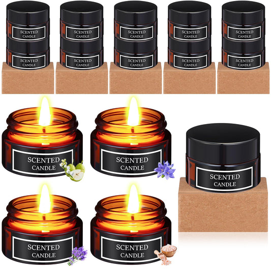 Conelist 24 Pieces Mini Candles Scented Candle Soy Wax Candles Aromatherapy Candles for Women Mini Candles Party Favors 4 Scents Long Lasting Soy Candle for Wedding Birthday Gifts Travel Anniversary