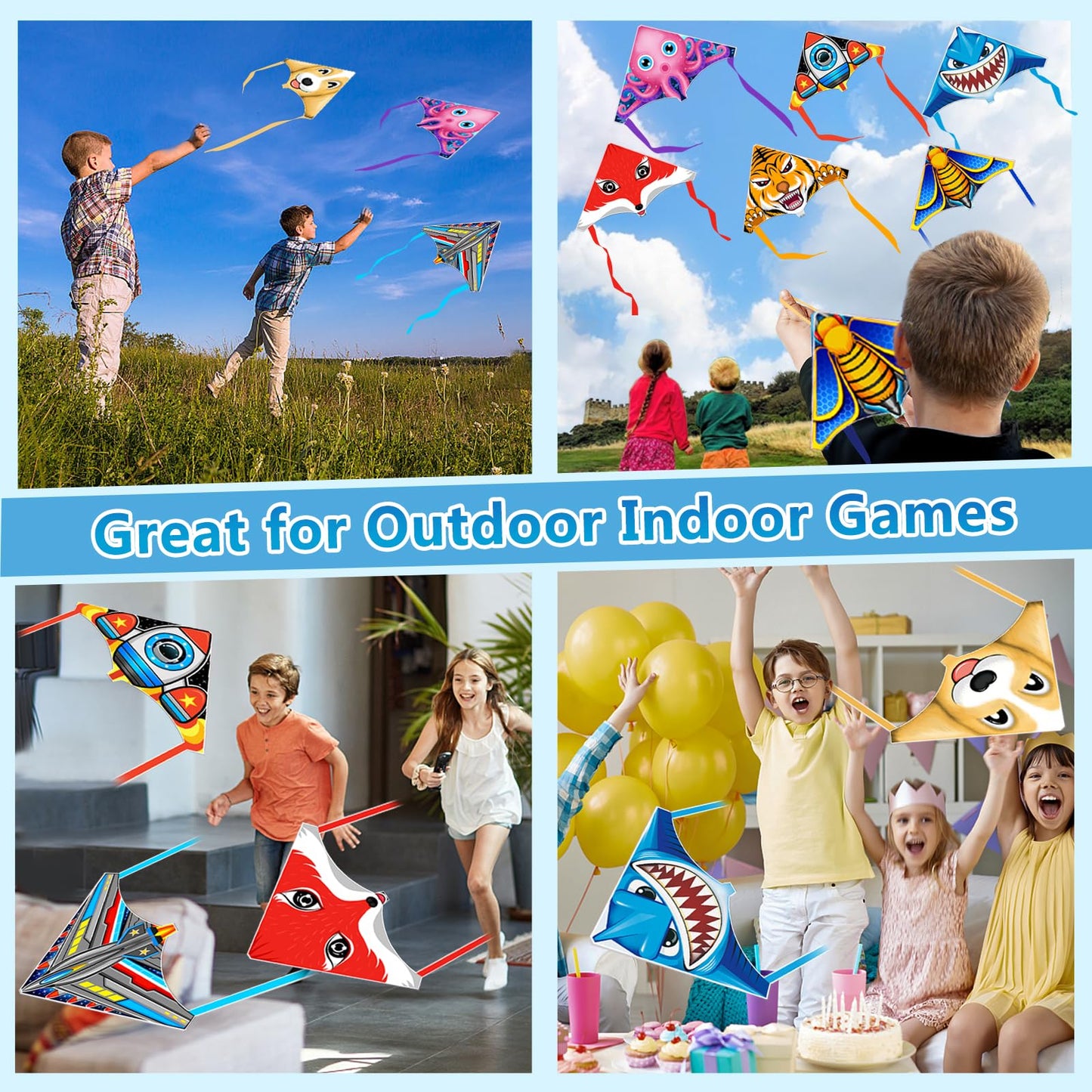 8Pcs Flying Toys| Small Kites| Airplane Launcher Toys for Kids 3-5 6 7 8 Stocking Stuffers, Outdoor Toys Flying Kites Bulk Goodie Bags Stuffers| Party Favors for Kids 3-5 4-8 Beach Trip