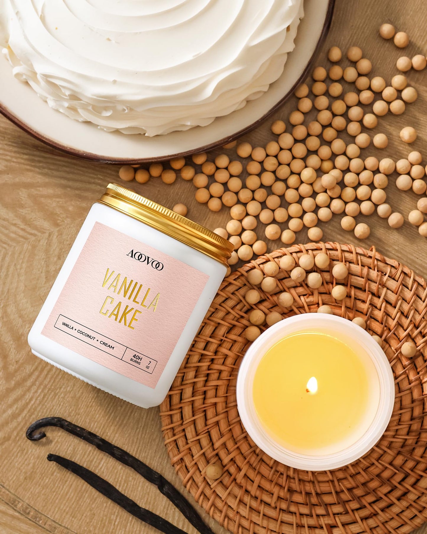 AOOVOO Scented Candles Set - 6 Pack Candles for Women, Lavender/Lilac/Vanilla/Floral/Rose/Breeze, Soy Candle Gifts for Home Scented, 42 oz, 300 Hours Burn Time