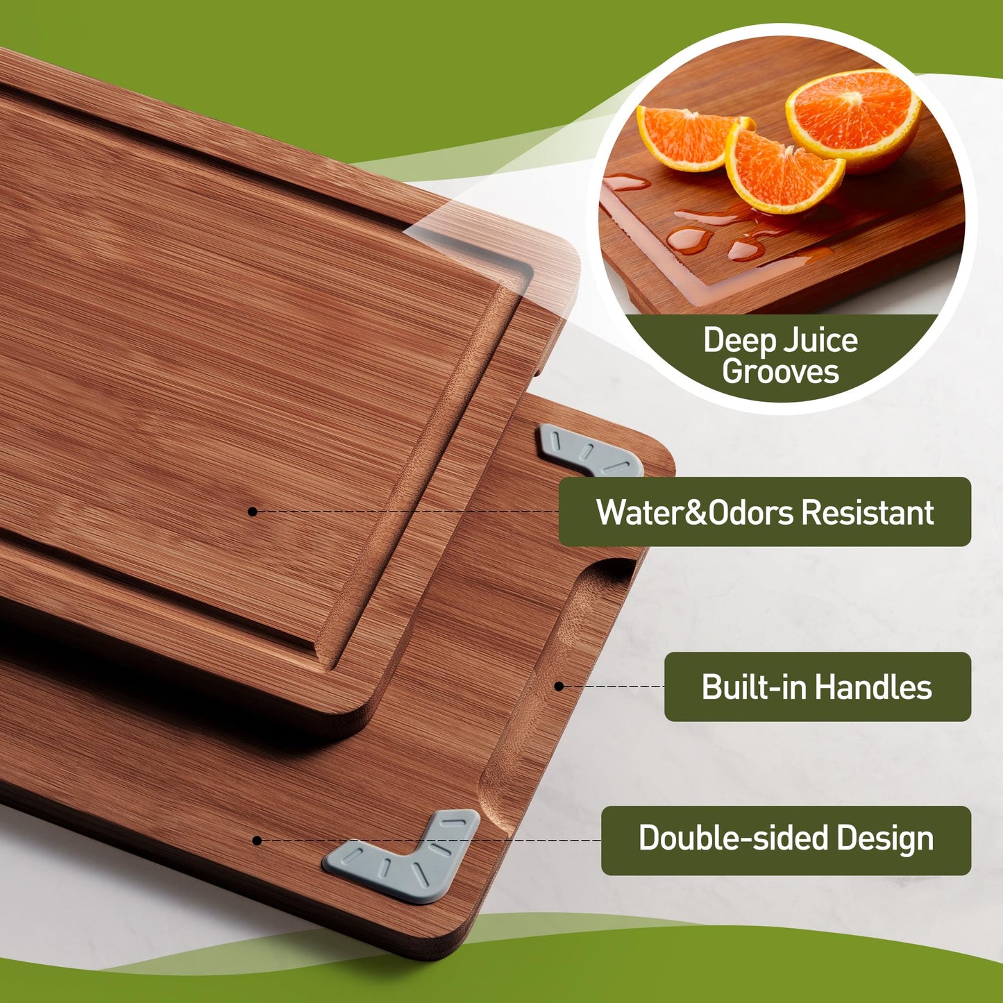 Bamboo Cutting Board Set Non Slip Feet Over Sink Gifts Best Mama Mommy Bonus Busy Mom Ever Christmas Xmas Birthday Law Step Stepmom Stepmother Who Have Everything Good Unique Useful Present