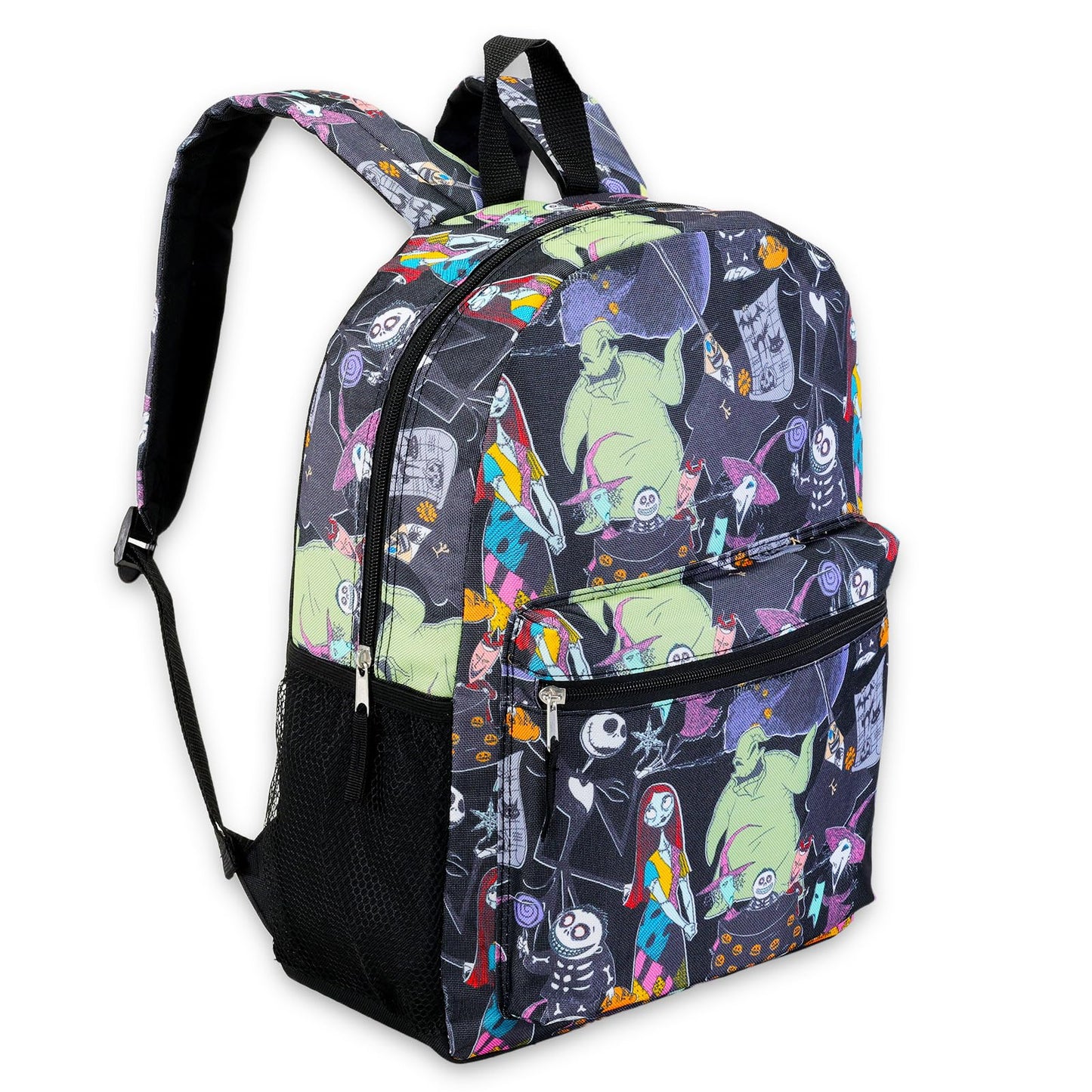 Nightmare Before Christmas Backpack Set - Bundle with 16" Jack Skellington Backpack, Water Bottle, Stickers, and More | Nightmare Before Christmas Backpack for Kids