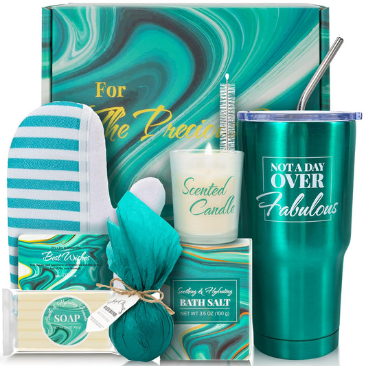 Bath Sets for Women Gift BODY & EARTH Gift Baskets for Women 8pcs Womens Christmas Gifts for Tumbler with Straw Birthday Gifts Mothers Day Gifts for Mom