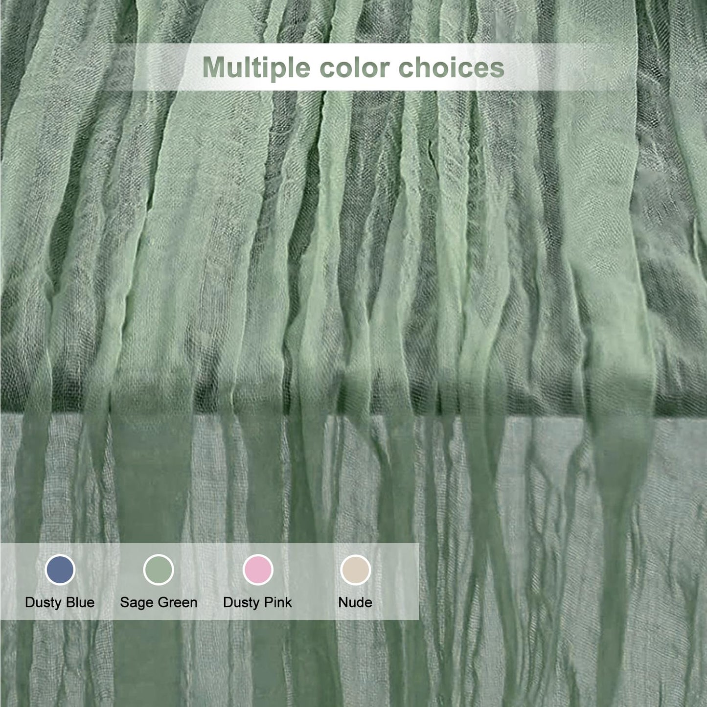 10 Pack Sage Green Cheesecloth Table Runner 35x120 Inch 10Ft Rustic Gauze Cheese Cloth Table Runner Sheer Cheesecloth Table Runners for Wedding Party Bridal Shower Decoration