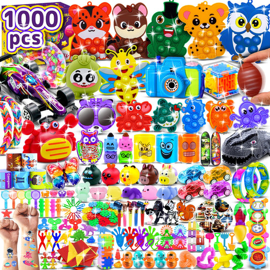 1000 PCS Party Favors for Kids, Bulk Fidget Toys,Goodie Bags Stuffers, Treasure Box Toy for Classroom Prizes, Birthday Gifts, Stocking Pinata Filler Stuffers