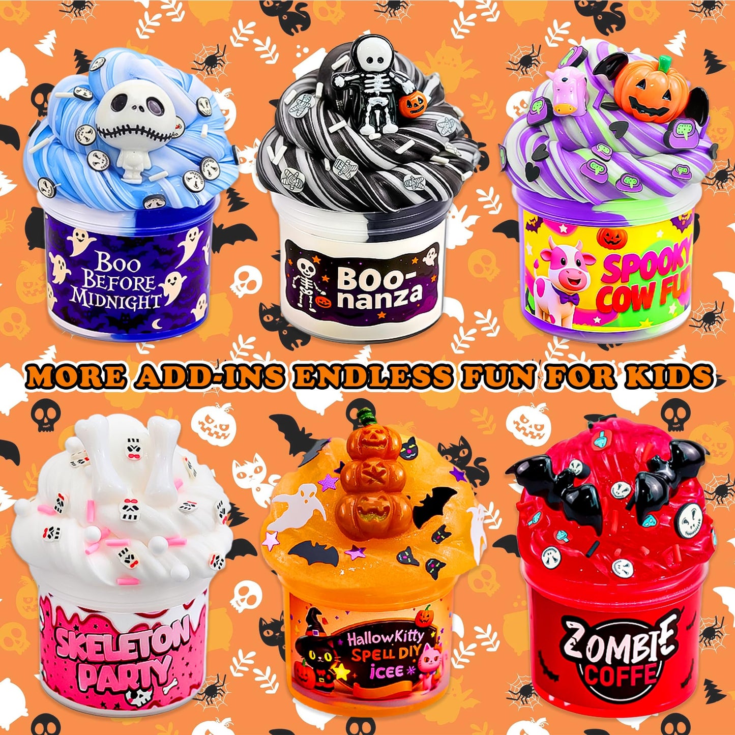 Slime Advent Calendar 2025, 24 Days of Spooky Countdown Calendar, Halloween and Christmas Gift for Kids Teens Girls and Boys