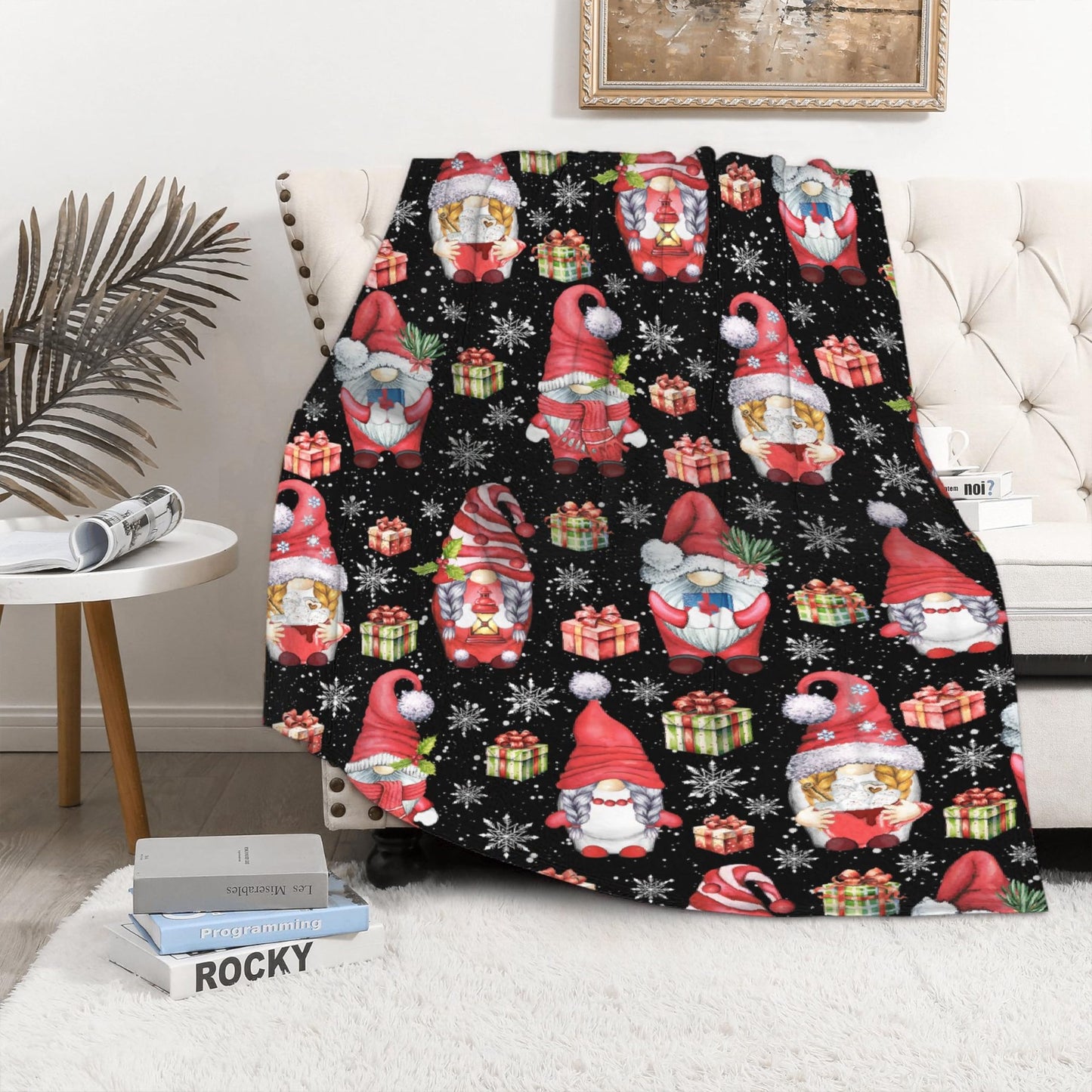 Christmas Gnomes Throw Blanket is Super Soft and Warm,The Lightweight Flannel Blanket is for All-Season Use,A Great Choice for Gifts 40"x30"for Pet