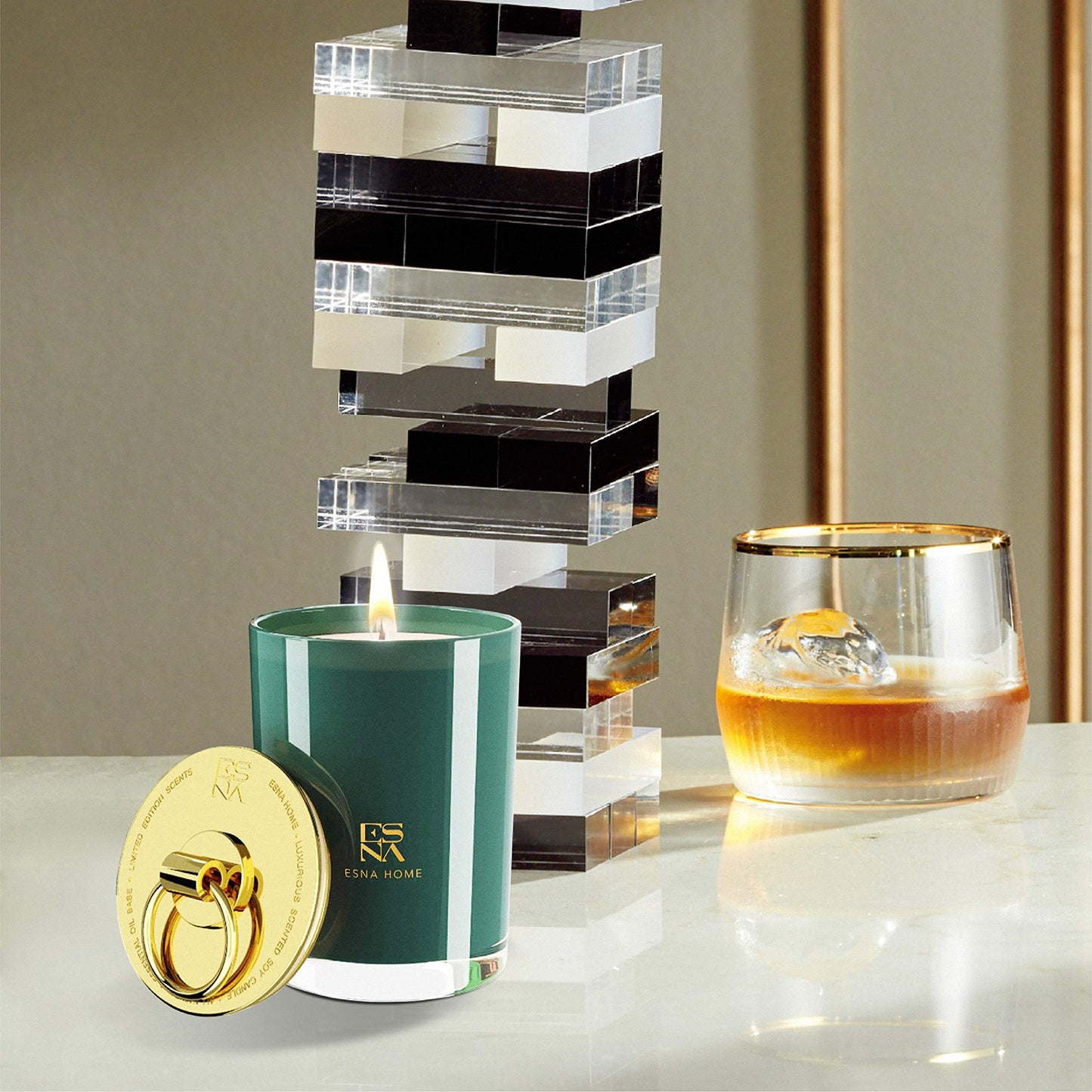 Luxury Christmas Scented Candles | Aromatherapy Natural Soy 8.8oz | 50 Hours Long Burning | Lavender & Sandalwood Essential Oils | Xmas Stress Relief Home Candles | Holiday Housewarming Gift