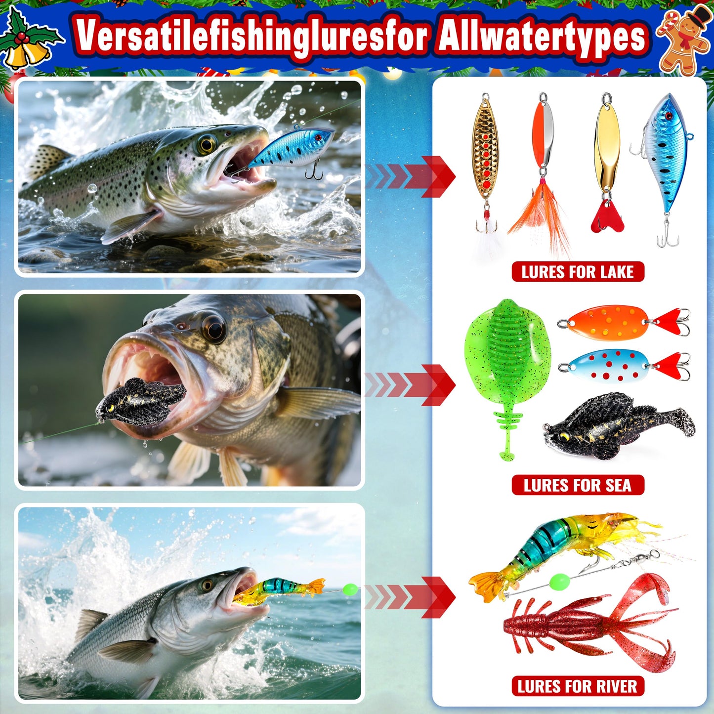 Advent Calendar 2025 Adult Fishing Advent Calendar Fishing Gifts For Men Teens Boys 24 Days Christmas Countdown Calendar Fishing Tackle Lures Gifts For Men