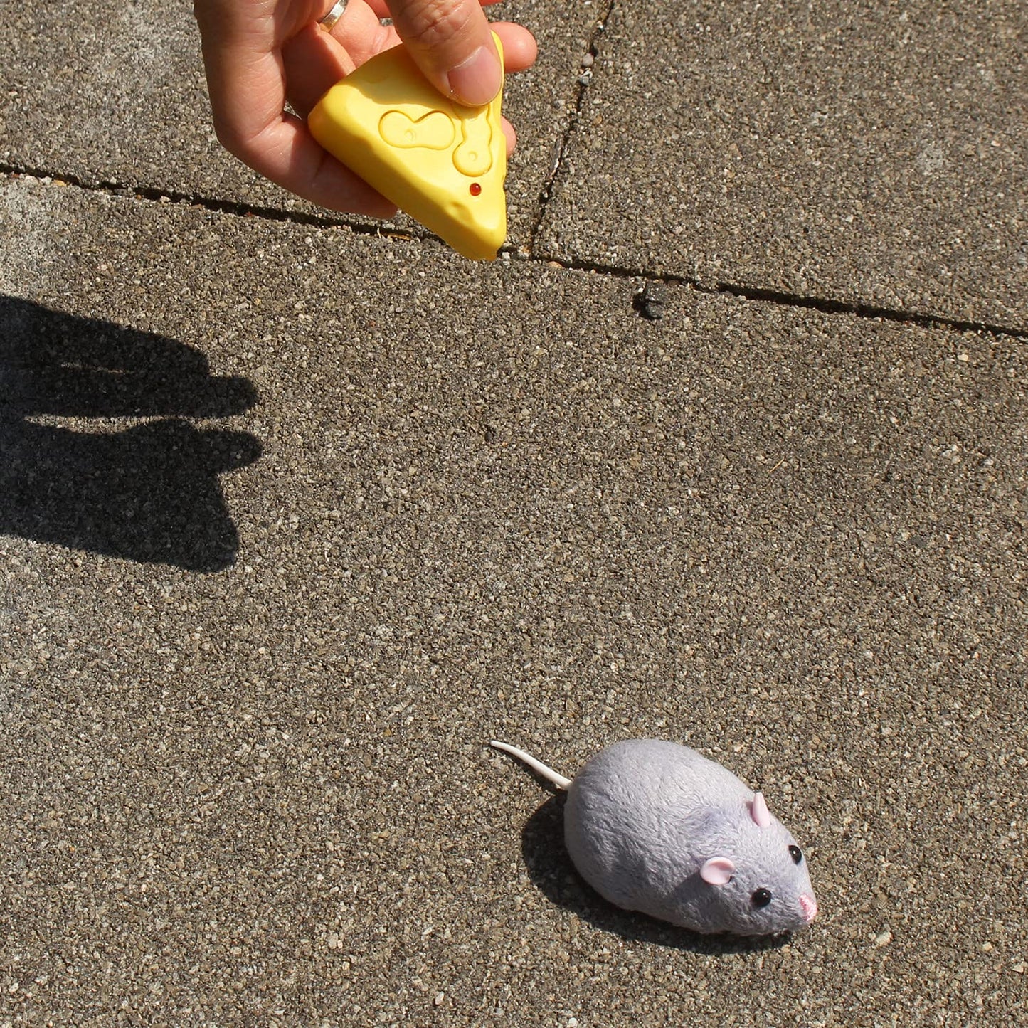 Tipmant Mini Sized RC Mice IR Remote Control Rat Mouse Animal Prank Joke Scary Trick Toys for Cat Dog Kids Christmas Birthday Gifts (Grey)